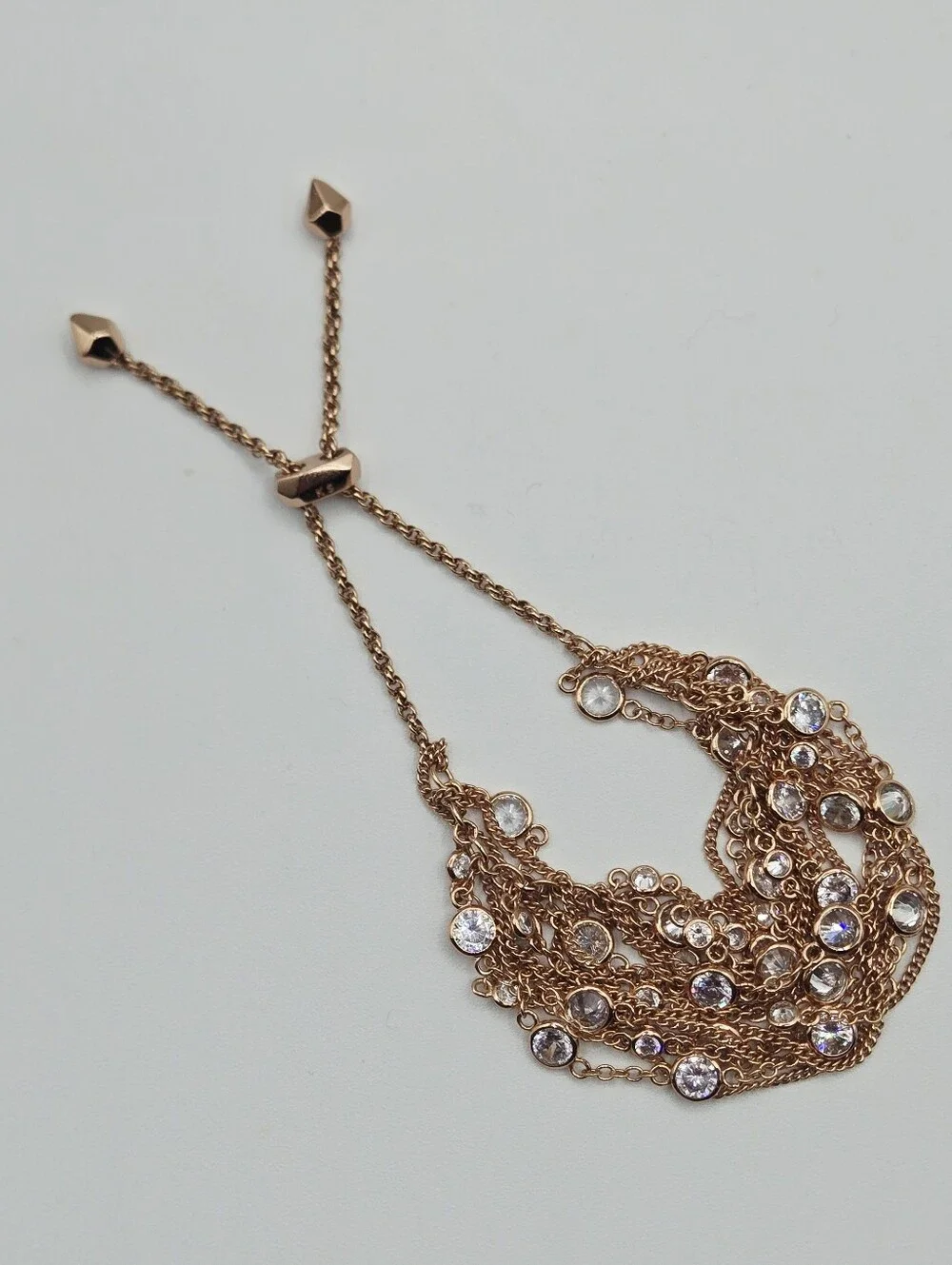 KENDRA SCOTT Rose Gold Multi-strand Adjustable Bracelet Crystals